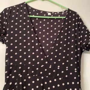 Classic black and white poca dot dress